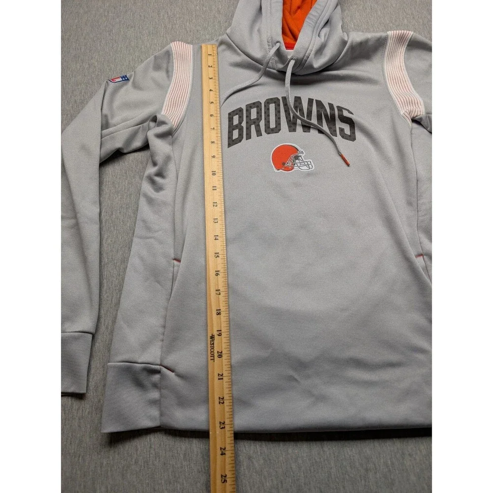Nike Hoodie Mens Small Gray Pullover Cleveland Browns Football OnField Thermal